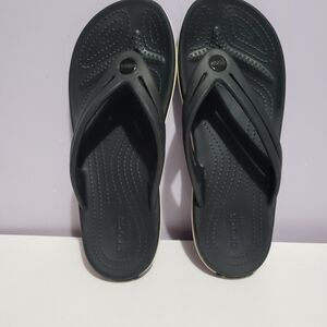 Crocs Flip Flops Black Women's Shoes Sz 8